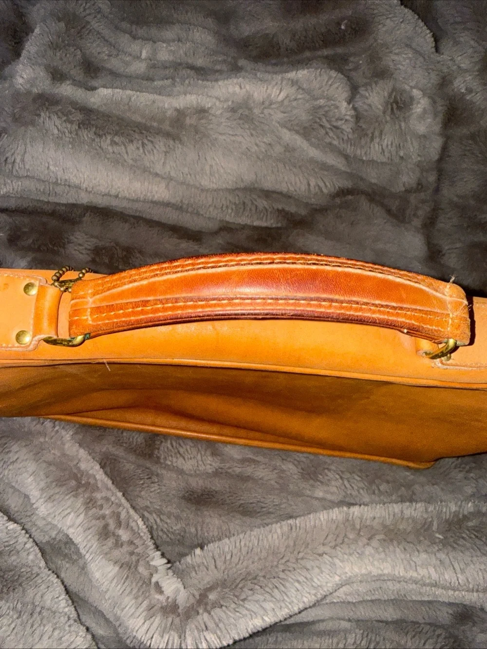 Coach Tan Leather Briefcase Satchel